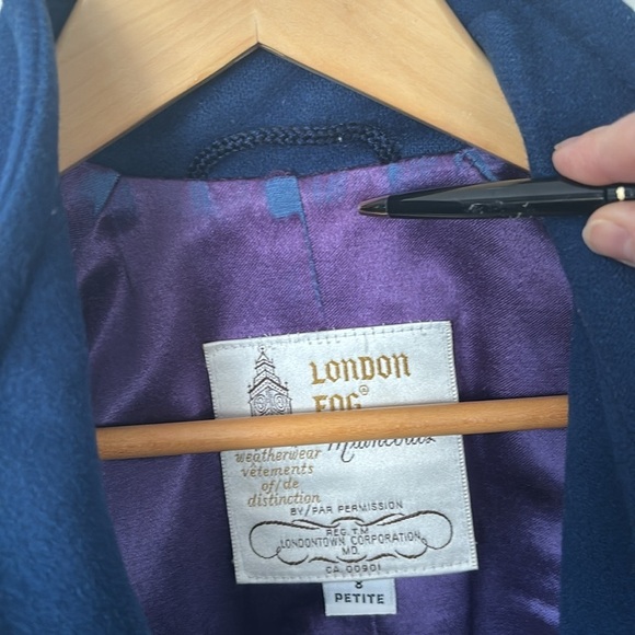 Vintage (70’s?) London Fog Maincoat 100% Wool Full Length OverCoat, Size 8P - Picture 10 of 13